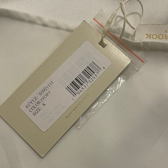 Ramy Brook Mitchell Top Ivory Beaded Halter | Glam, Resort Vacation S NWT $395 - Picture 10 of 14